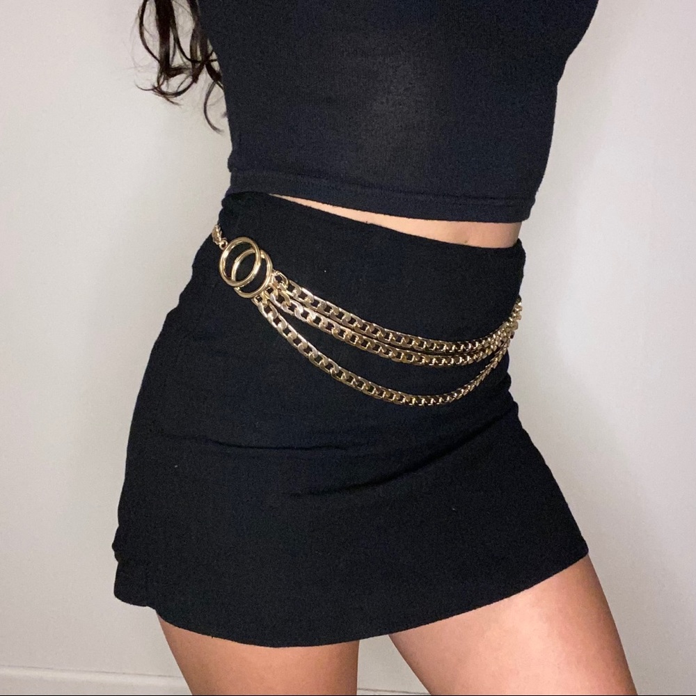Gold chain belt
